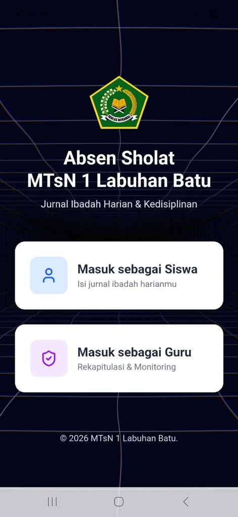 Absen Sholat MTsN 1 Labuhan Batu